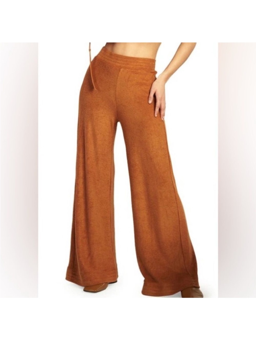 Wide Leg Orange Terry Pants by Simon Miller